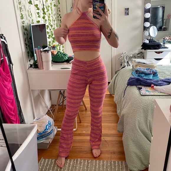 wild fable Pants - pink/orange two piece set